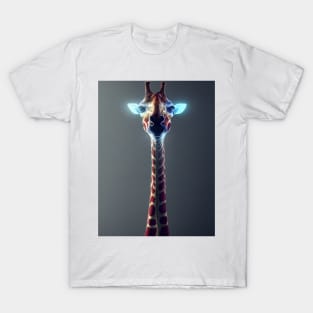 Giraffe ears light up when you talk about them, neon T-Shirt